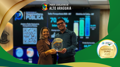 Câmara conquista selo ouro em transparência pública.