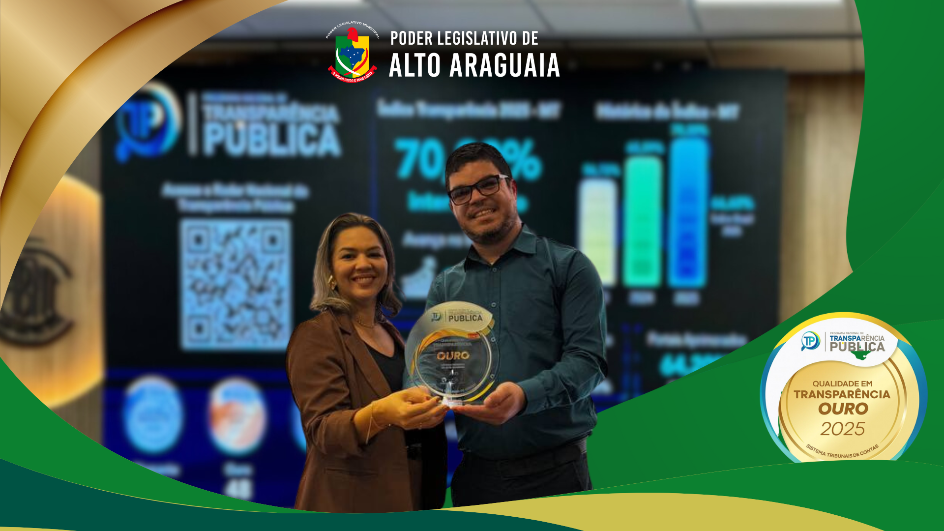 Câmara conquista selo ouro em transparência pública.