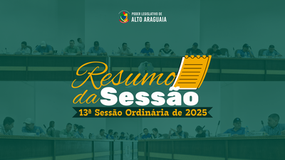 Resumo da 13ª Sessão Ordinária de 2025.