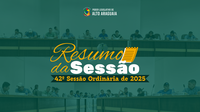 Resumo da 42ª Sessão Ordinária de 2025. 