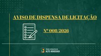 AVISO DE DISPENSA Nº 008/2026