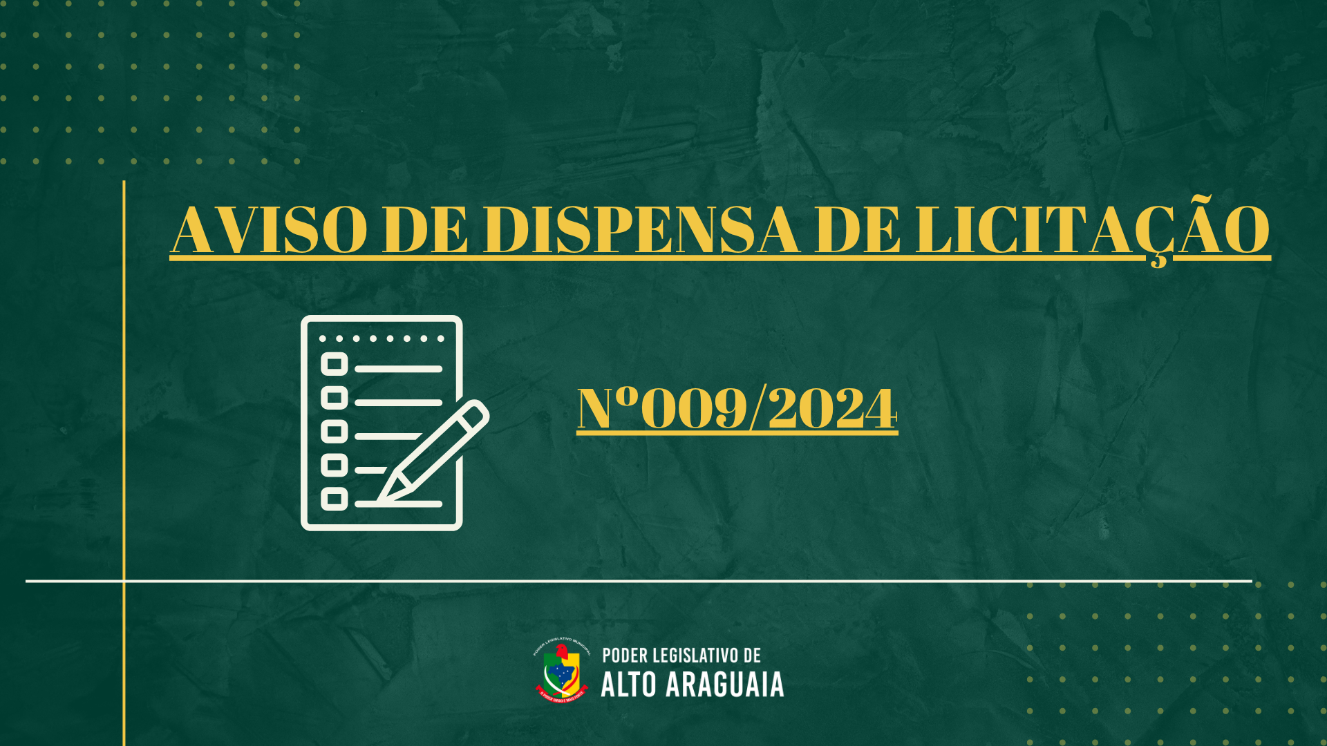 AVISO DE DISPENSA Nº 009/2025