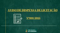 DISPENSA DE LICITAÇÃO 001/2025